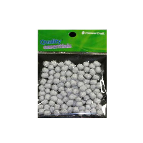 (image for) Glitter Pom Pom 07mm; Silver