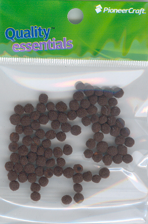 (image for) Pom Poms 5mm 100p; Brown