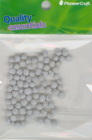 (image for) Pom Poms 5mm 100p; Gray