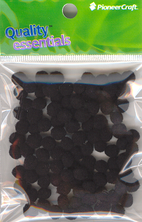 (image for) PomPoms 7mm; Black