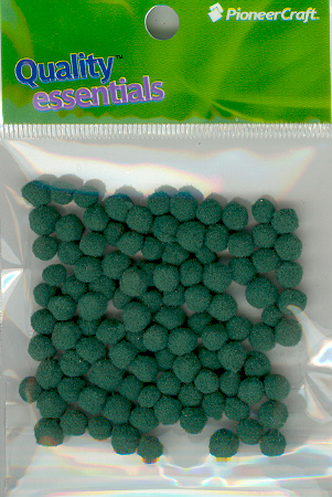 (image for) PomPoms 7mm; Emerald