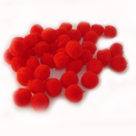 (image for) Pom Poms 20mm; Red