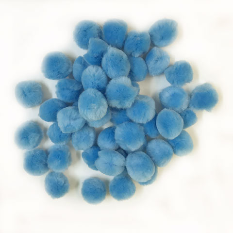 (image for) Pom Poms 25mm; Lt Blue