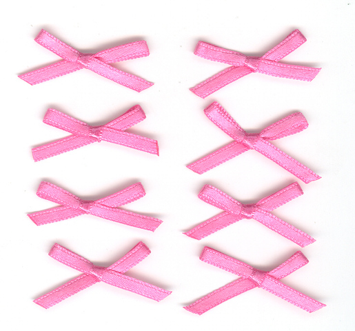 (image for) Satin Bows 3mm Hot Pink 10p