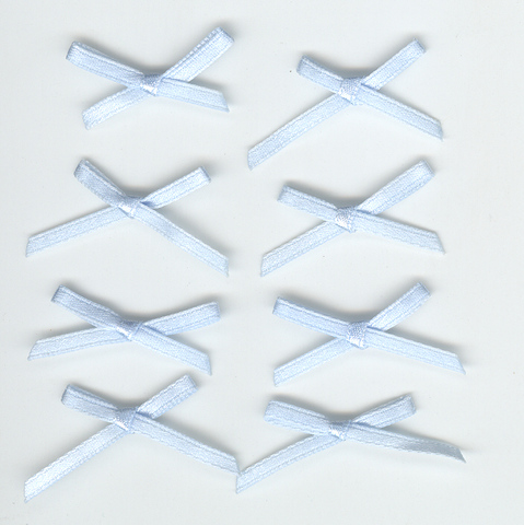 (image for) Satin Bows 3mm Lt Blue