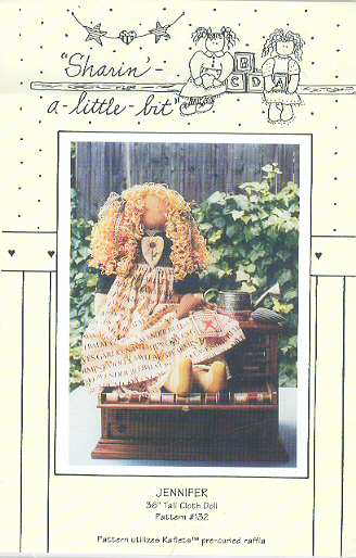 (image for) Sharin\'-a-little-bit. Jennifer 36\" Tall Cloth Doll Pattern