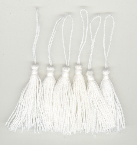 (image for) Bookmark Tassels White