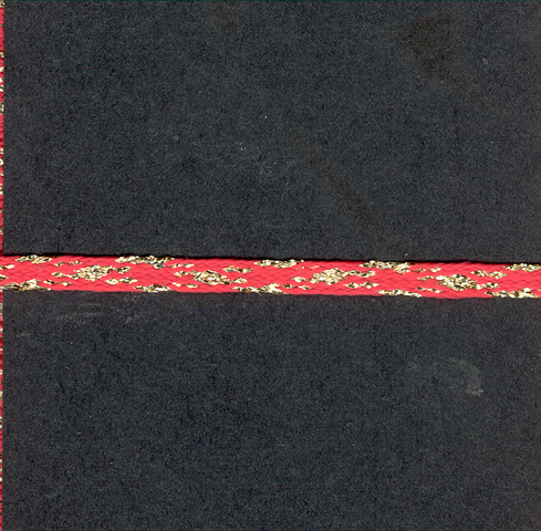 (image for) Glitter Braid per mtr; Gold/Scarlet