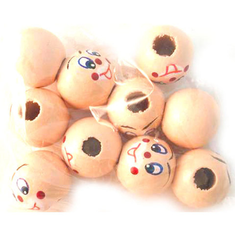 Painted Face Beads