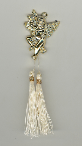 Gold Cherub & Tassels 5p