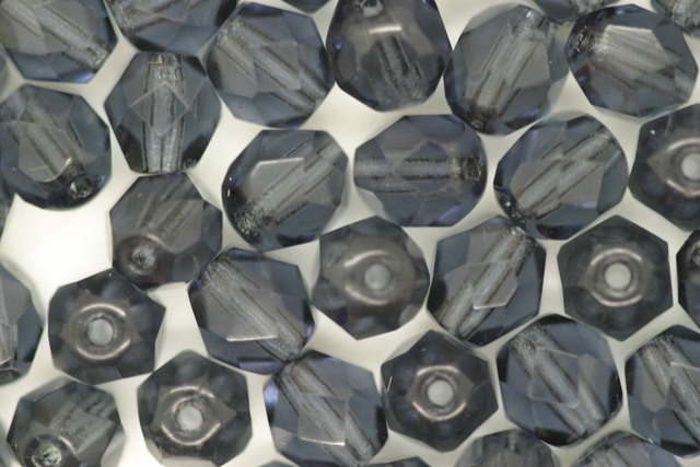 (image for) 6mm Faceted Beads Dark Sapphire 100g