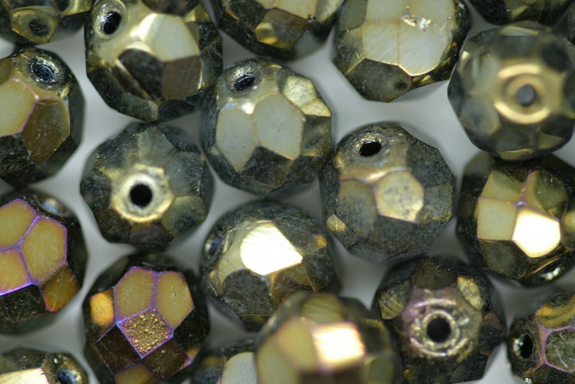 (image for) 8mm Faceted Beads Brown Iris 10 grams