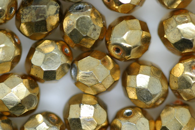 (image for) 8mm Faceted Beads Gold 10 grams
