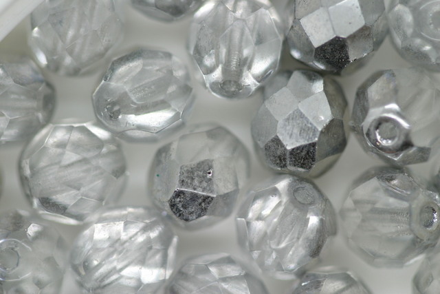 (image for) 8mm Faceted Beads Silver 10 grams