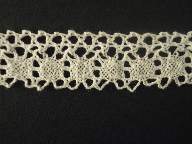 (image for) Lace Elastic 3cm 100% Cotton Fancy White price per mt