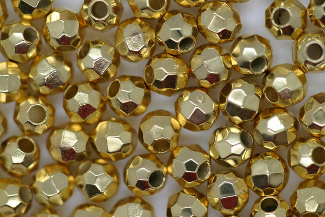 (image for) 4mm Facet Met Gold 25g