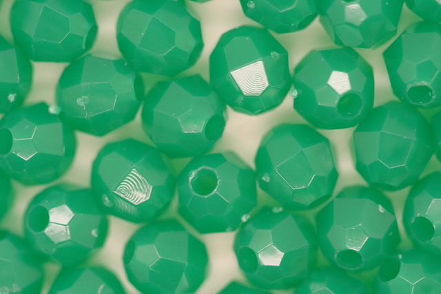 (image for) 6mm Facet Op Dark Green 250g