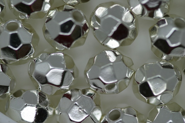 (image for) 8mm Facet Met Silver 50g