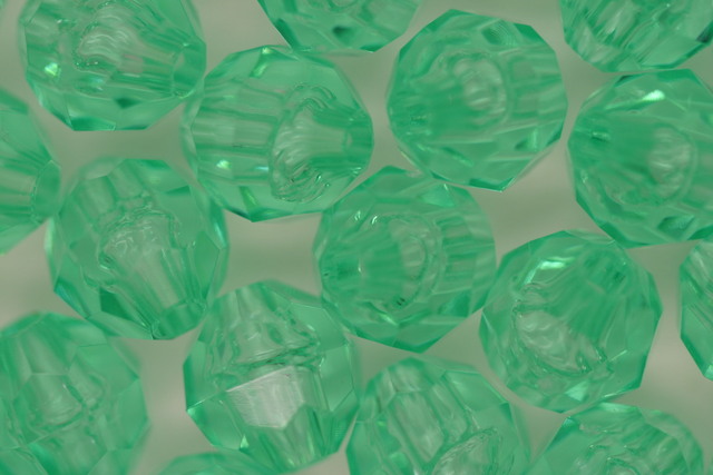 (image for) 8mm Facet Tr Green Aqua 250g