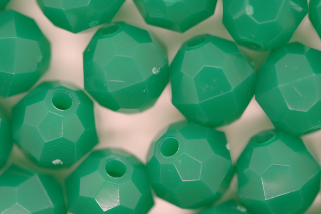 (image for) 10mm Facet Op Dark Green 250g