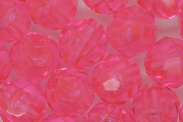 (image for) 10mm Facet Tr Pink 250g