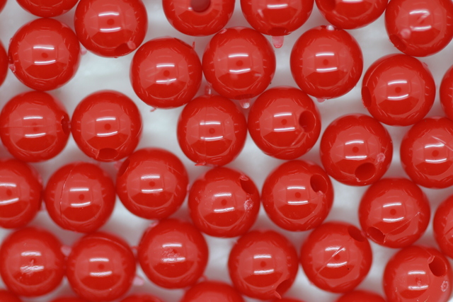 (image for) 6mm Round Op Red 250g