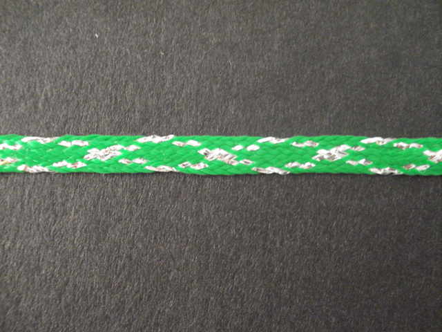 (image for) Glitter Braid per mtr; Emerald/Silver