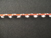 Glitter Braid per mtr; Silver/Scarlet Glitter Braid per mtr; Silver/Scarlet